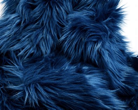 navy blue faux fur fabric|More.